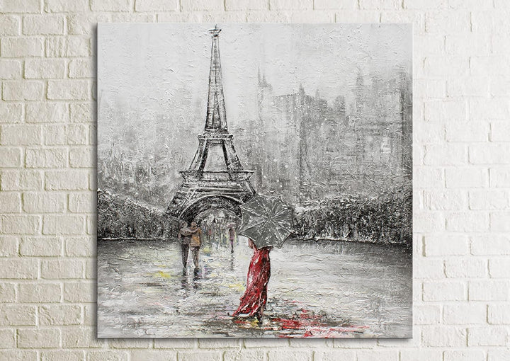 YS-Art Abstrakt Acryl Gemälde auf Leinwand Frankreich handgemalt Wandbild Wohnzimmer modern Wohndeko