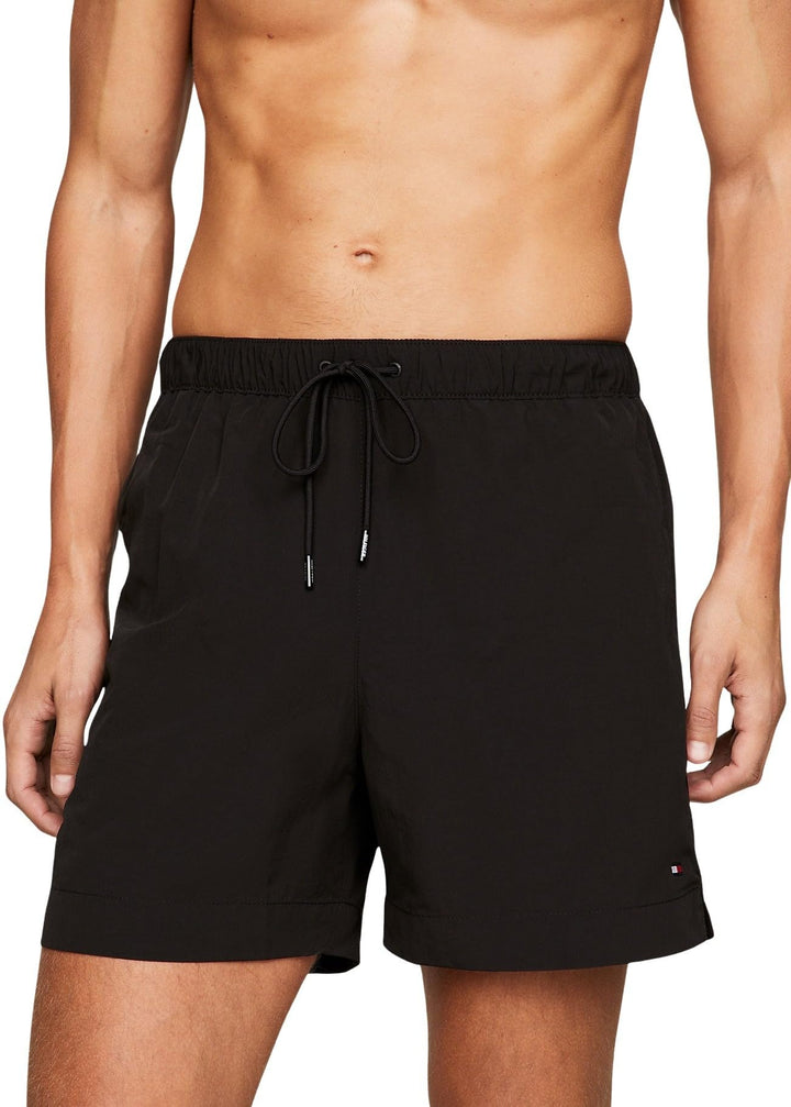 Tommy Hilfiger Herren Badeshorts Medium Drawstring Mittellang S Schwarz (Black), S Schwarz (Black)