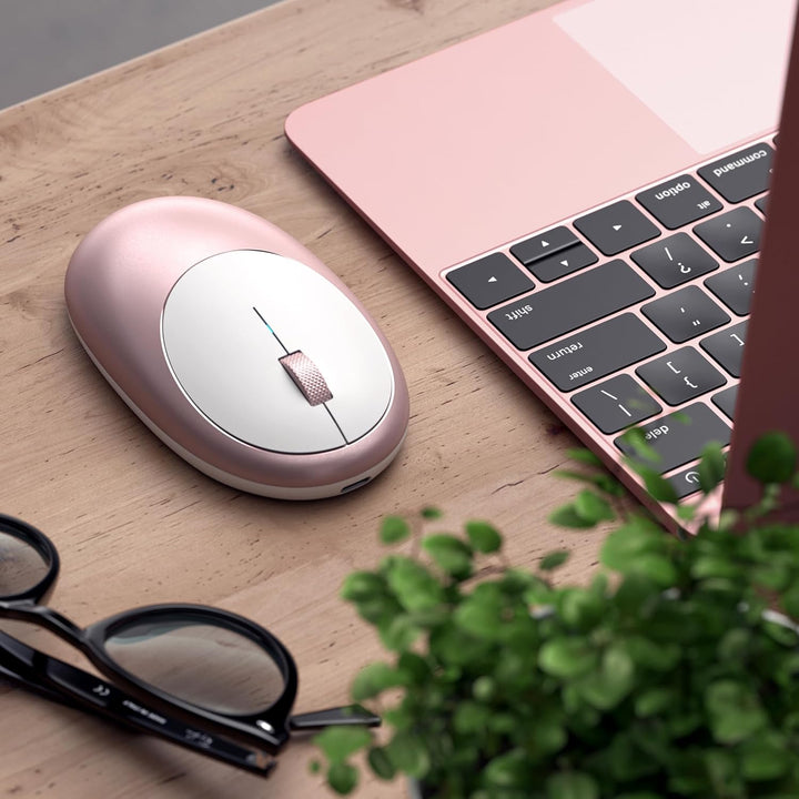 SATECHI Aluminium M1 kabellose Bluetooth-Maus mit wiederaufladbarem Typ-C-Anschluss – Für M2/M1 MacB