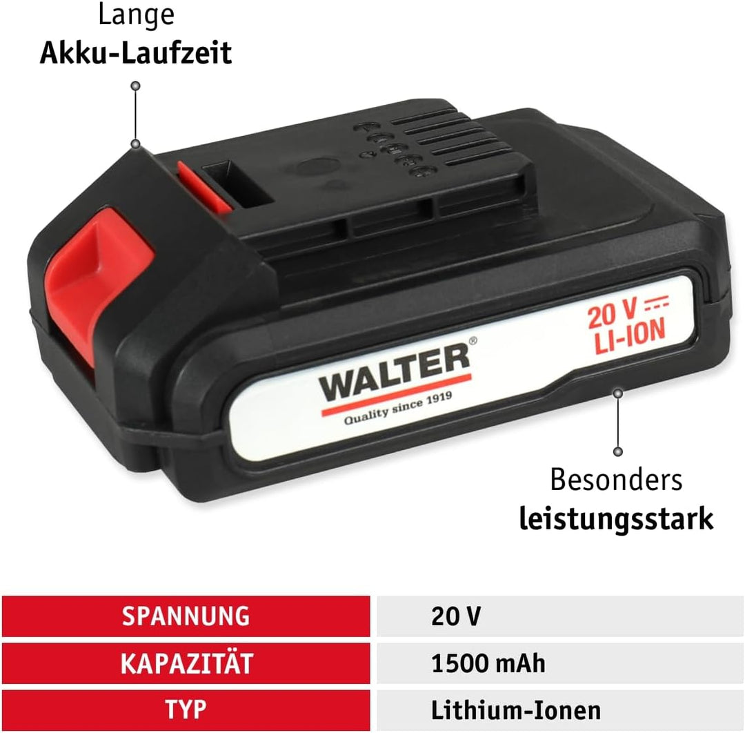 WALTER Li-Ion Akku-Farbsprühsystem, kabellos, für einfaches und müheloses Lackieren, mit Softgriff f