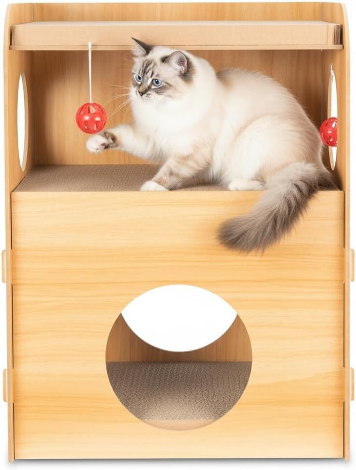 COIL Kratztonne, Katzenhöhle, Katzenkratzbaum, Katzenbett, Katzenliege, Umweltfreundliches Bett, Kra