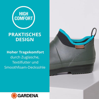 Gardena Gummistiefel kurz für Damen & Herren in den Grössen 36-46 I Unisex-Regenstiefel im Low-Cut-D