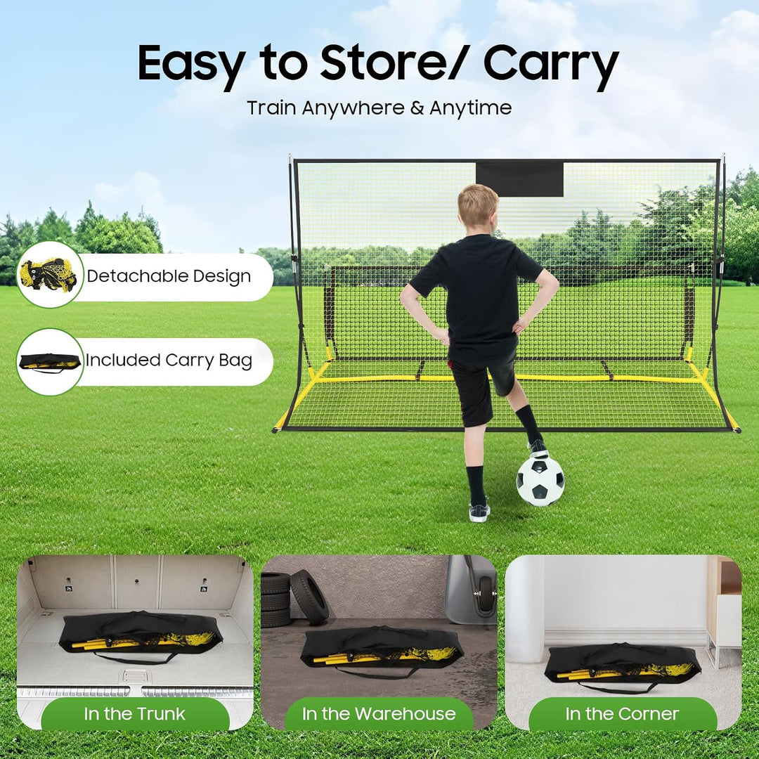 Fussball Rückprallnetz 210x120cm, 2 Netze, Kinder &amp; Erwachsene