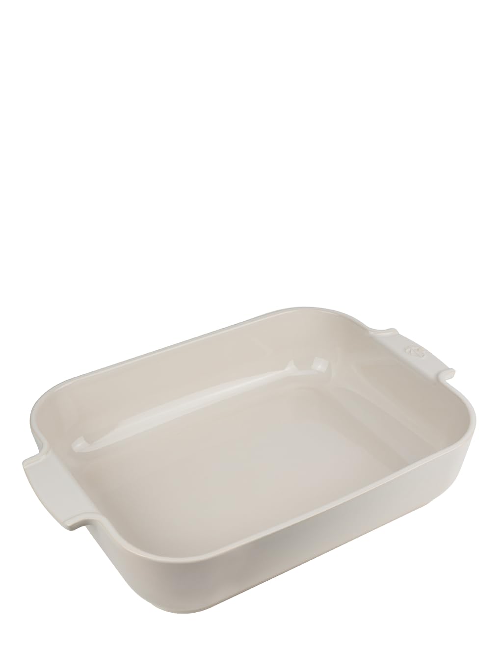 Peugeot Appolia Rechteckige Auflaufform mit Griffen, Keramik, Ecru / Weiss, 8,3x40,5x27 cm, Fassungs