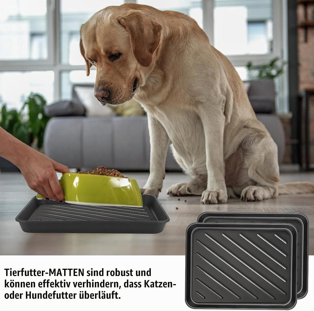 HOMURY Schwarz Schuhabtropfschale 2er Set: Schuh Abtropfschalen, Schuhwannen aus Kunststoff, Schuhab