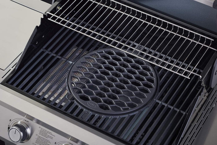 RÖSLE VARIO Grillrost RS, Hochwertiger Grillrost aus emailliertem Gusseisen, Grillbranding, 30 cm