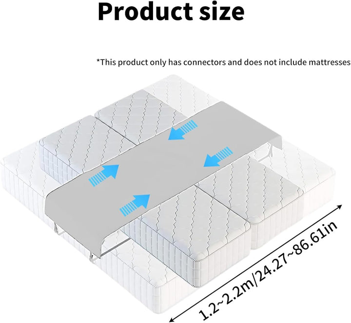 Upgradierte Liebesbrücke für Matratzen 230cm, rutschsicherer Matratzenverbinder & Ritzenfüller, Naht