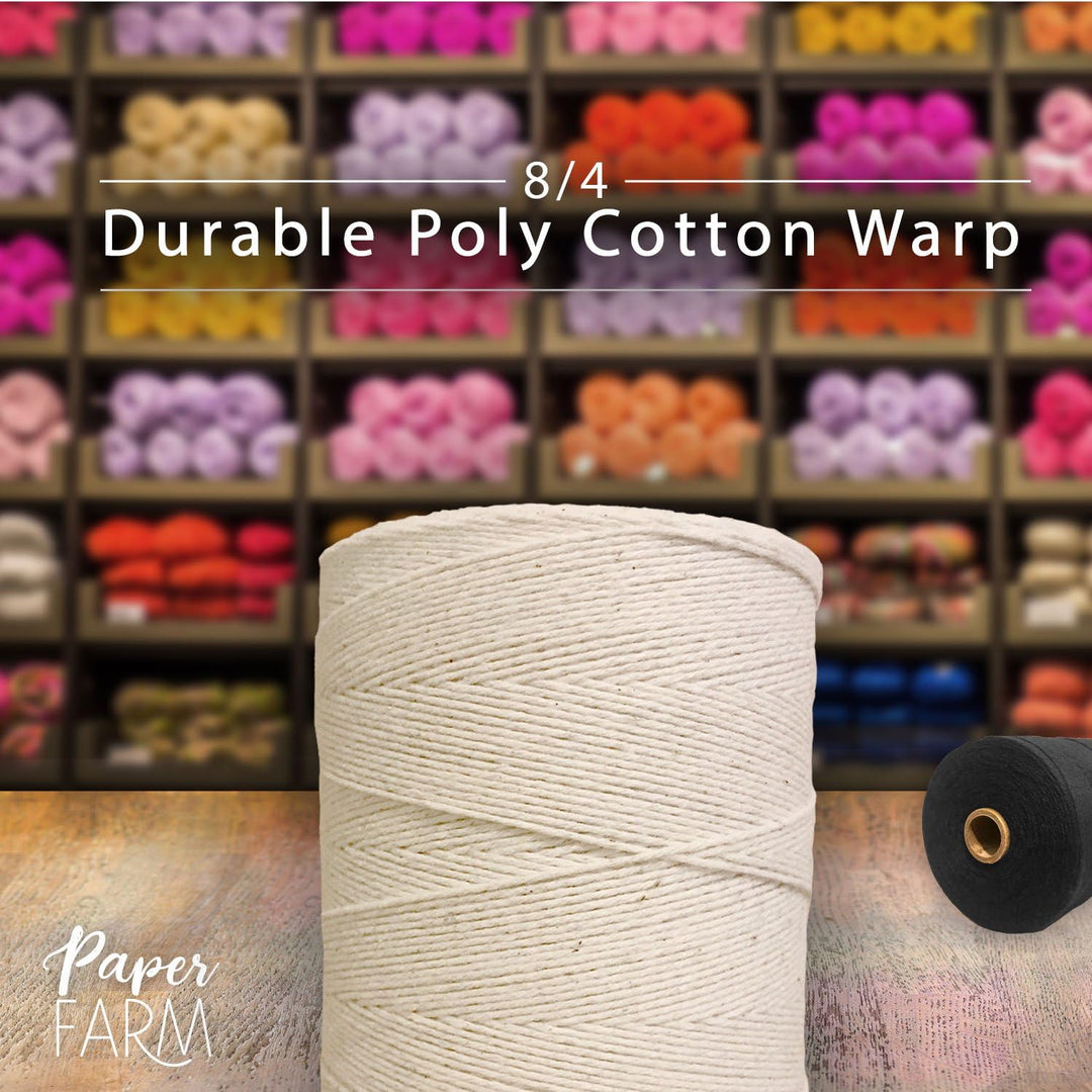 Durable Loom Warp Thread (Natur/Off-White), eine Spule, 8/4 Kettengarn (800 Yard), perfekt zum Weben