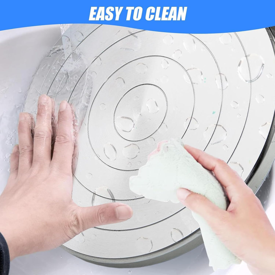 Töpferscheibe, 25cm Aluminium Drehscheibe Craft Clay Drehteller, DIY Tonwerkzeuge Doppelseitige Kuch