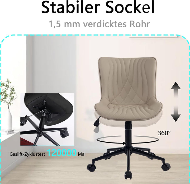 YOUTASTE Ergonomischer Bürostuhl Schaukeldrehstuhl Lounge Stuhl Höhenverstellbare 360° Kunstleder Dr