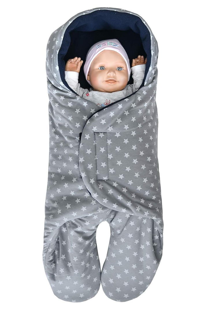 MijaCulture 2 in1 two sided Winter Einschlagdecke Decke Universal für Autositz, für Kinderwagen, Bug