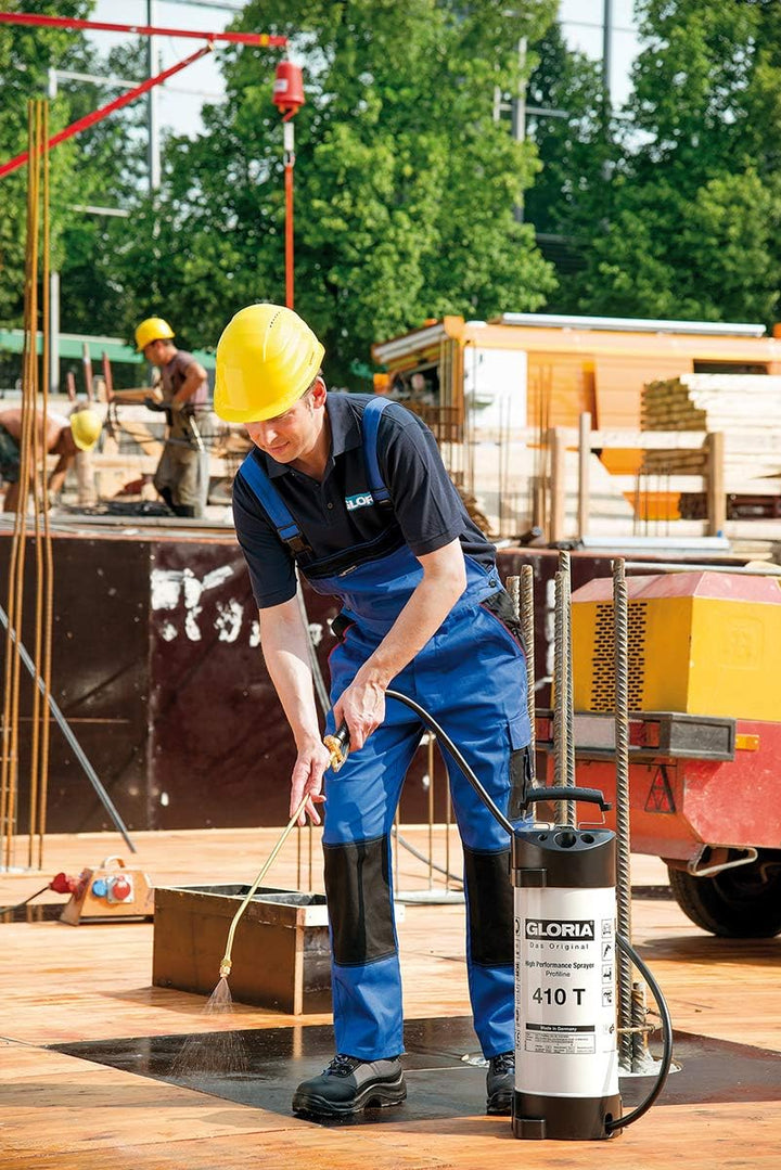 GLORIA Hochleistungssprühgerät 410 T Profiline | 10 L Füllinhalt | Profi-Drucksprüher aus Stahl | Mi