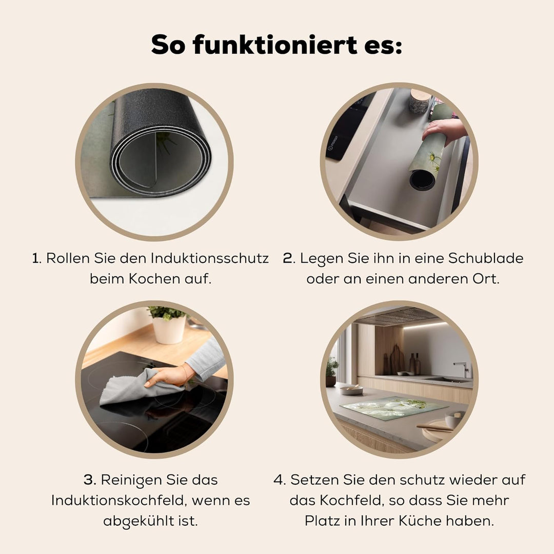 KitchenYeah© Herdabdeckplatte Einteilig Küche Ceranfeld Abdeckplatte Cerankochfeld Abdeckung Indukti
