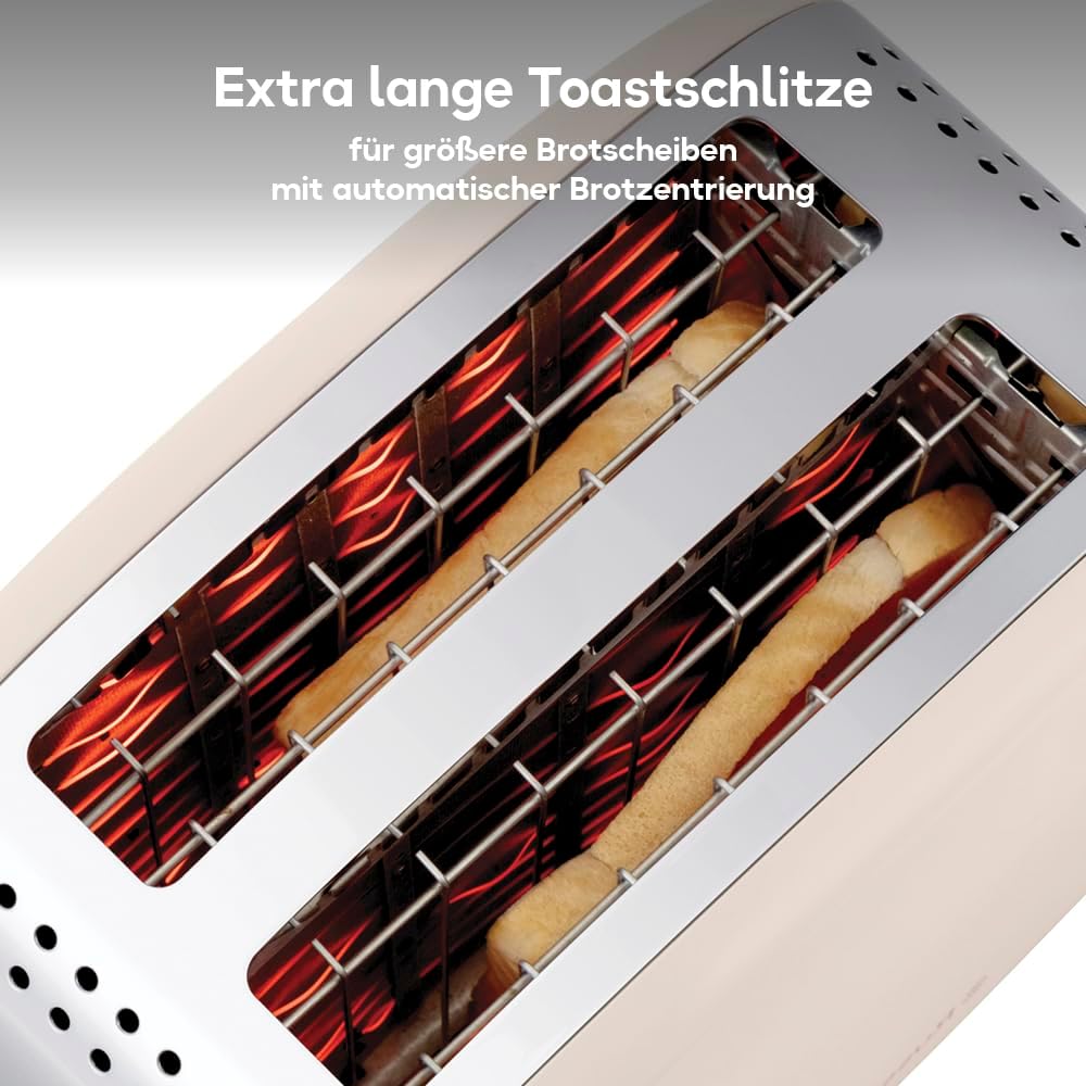 Russell Hobbs Toaster [für 2 Scheiben] Colours Plus Jasmine (6 Bräunungsstufen, breite Toastschlitz,