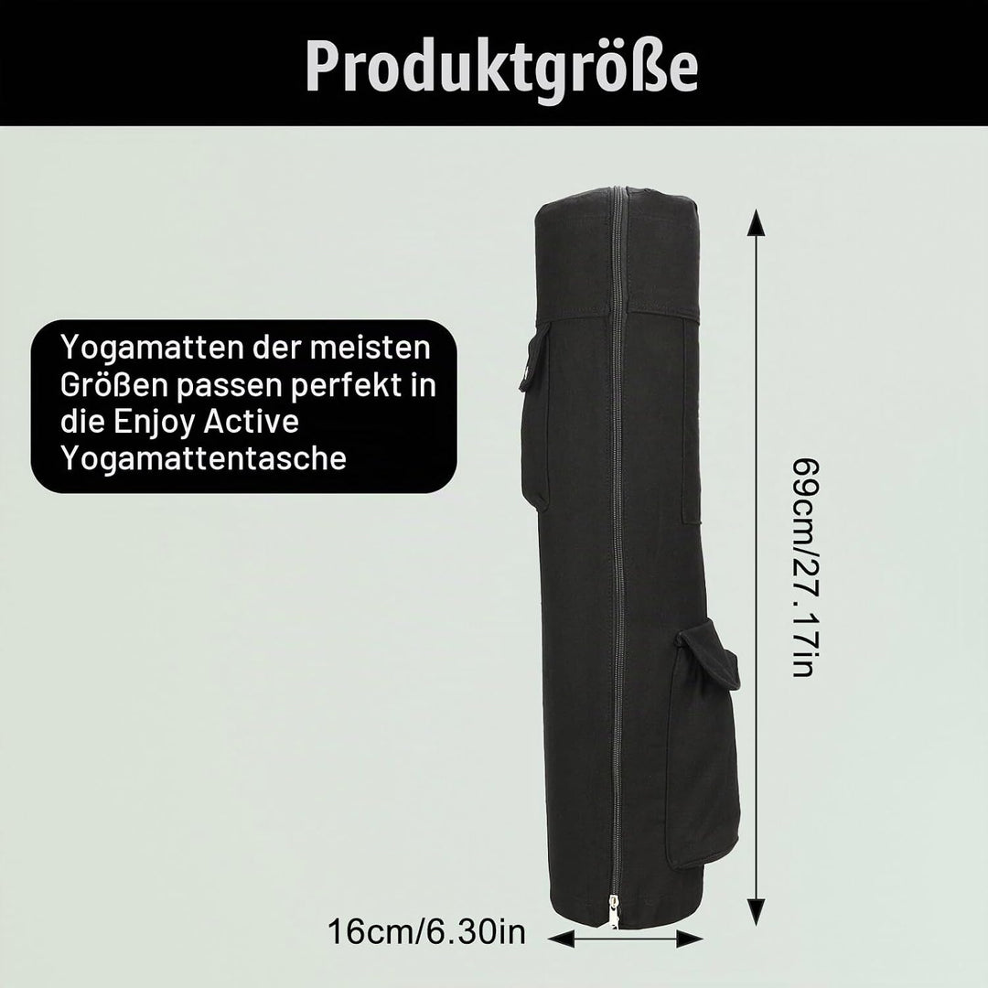 Yogatasche Sporttasche Damen: 69 x 16 x 16cm Yogamattentasche mit Flaschentasche, Verstellbarer Schu
