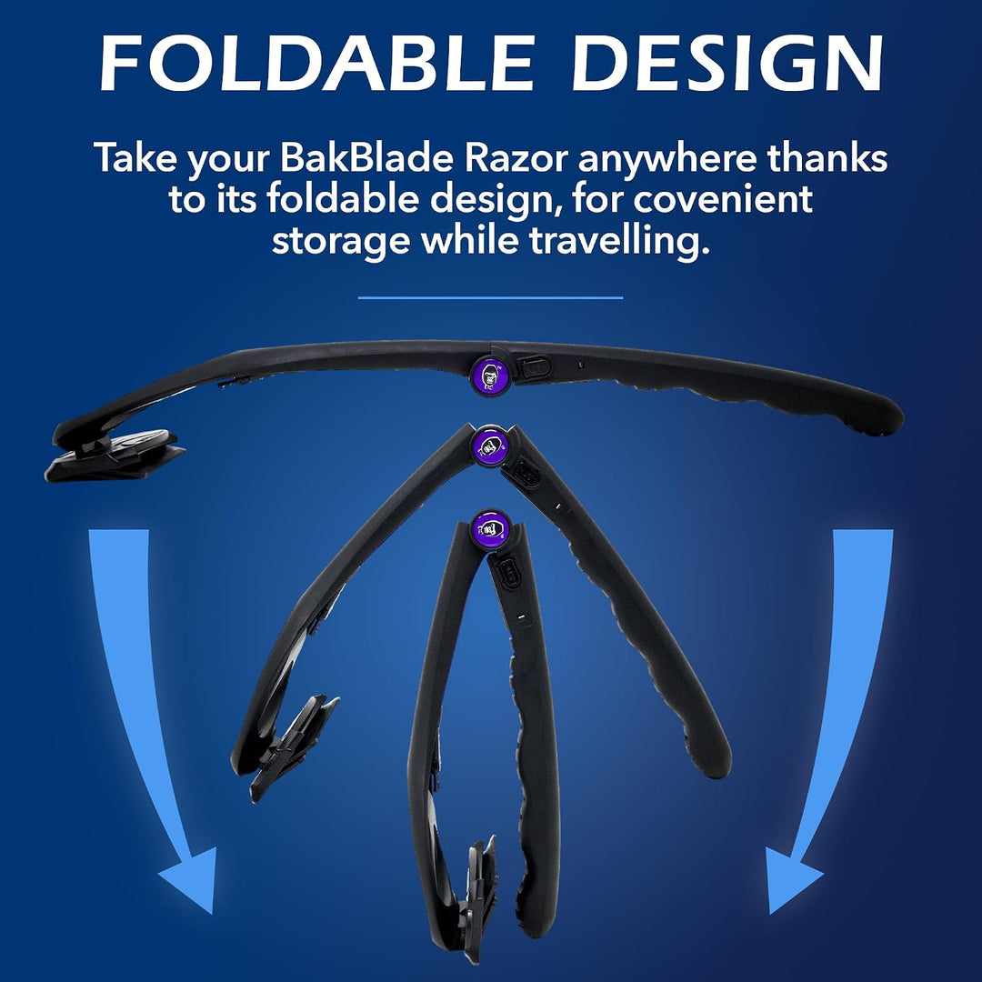 baKblade 2.0 Plus Rückenrasierer Herren - Ergonomischer Rückenhaarentferner für Männer - Brust &amp; Rüc
