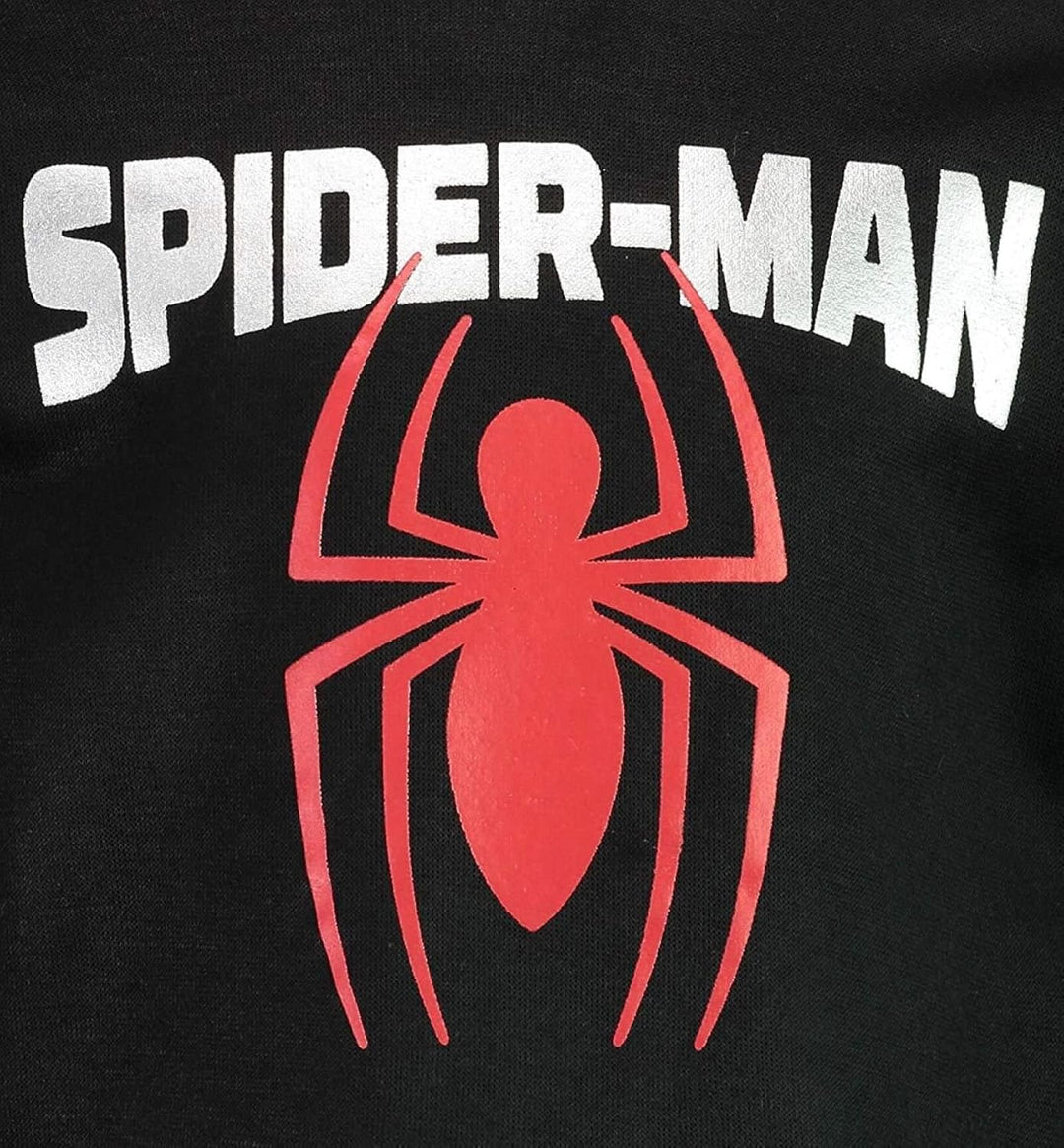 Marvel Spiderman Jungen Athletic Fleece Pullover Hoodie Schwarz 2 Jahre, Schwarz 2 Jahre