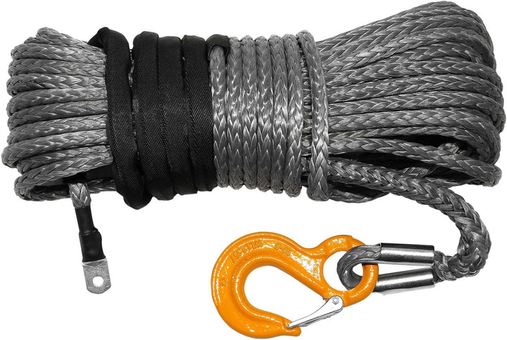 WINCHMAX Hochwertiges synthetisches Seilwinde 30 m x 12 mm mit Wettkampfhaken
