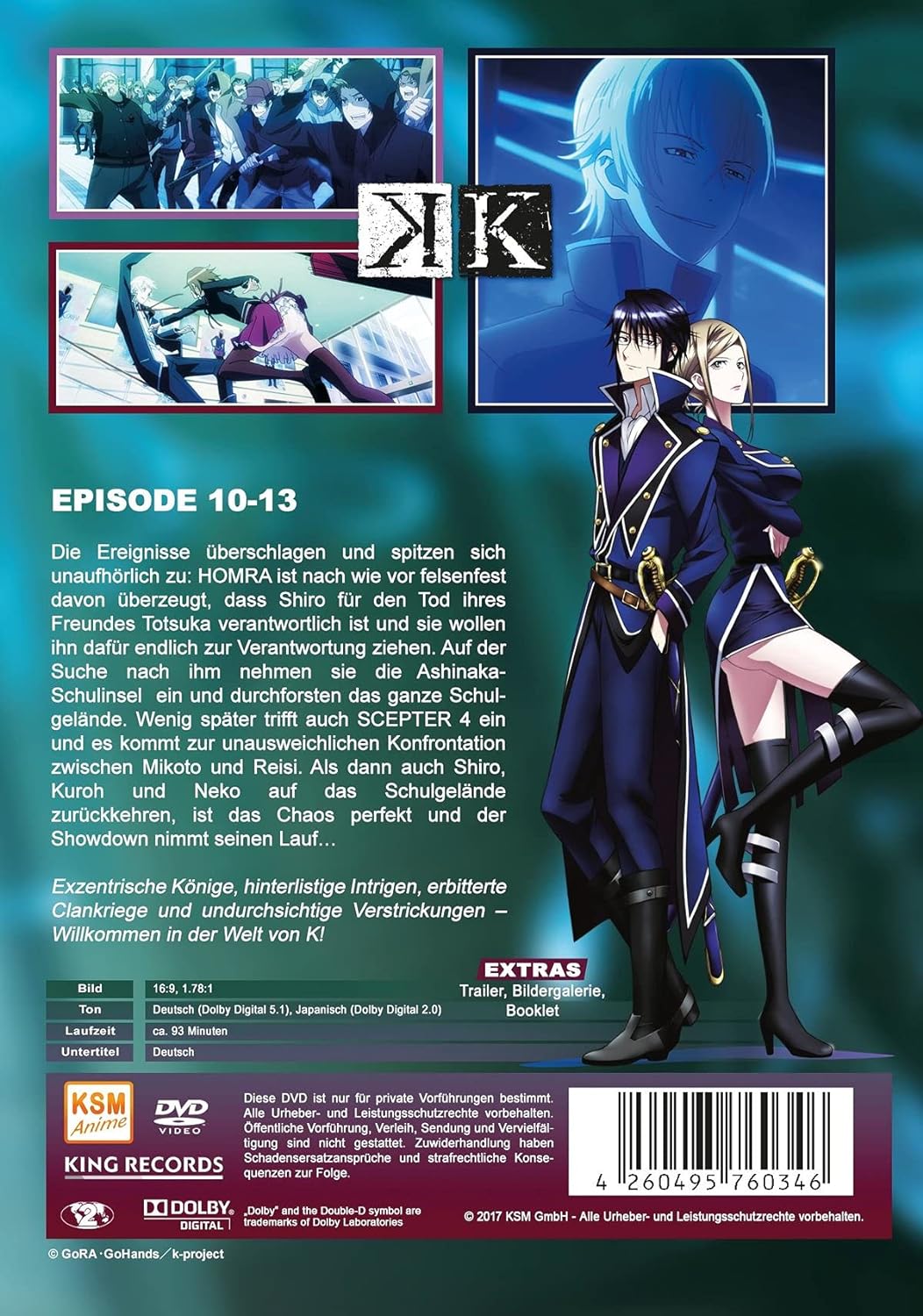 K - Episode 10-13, DVD