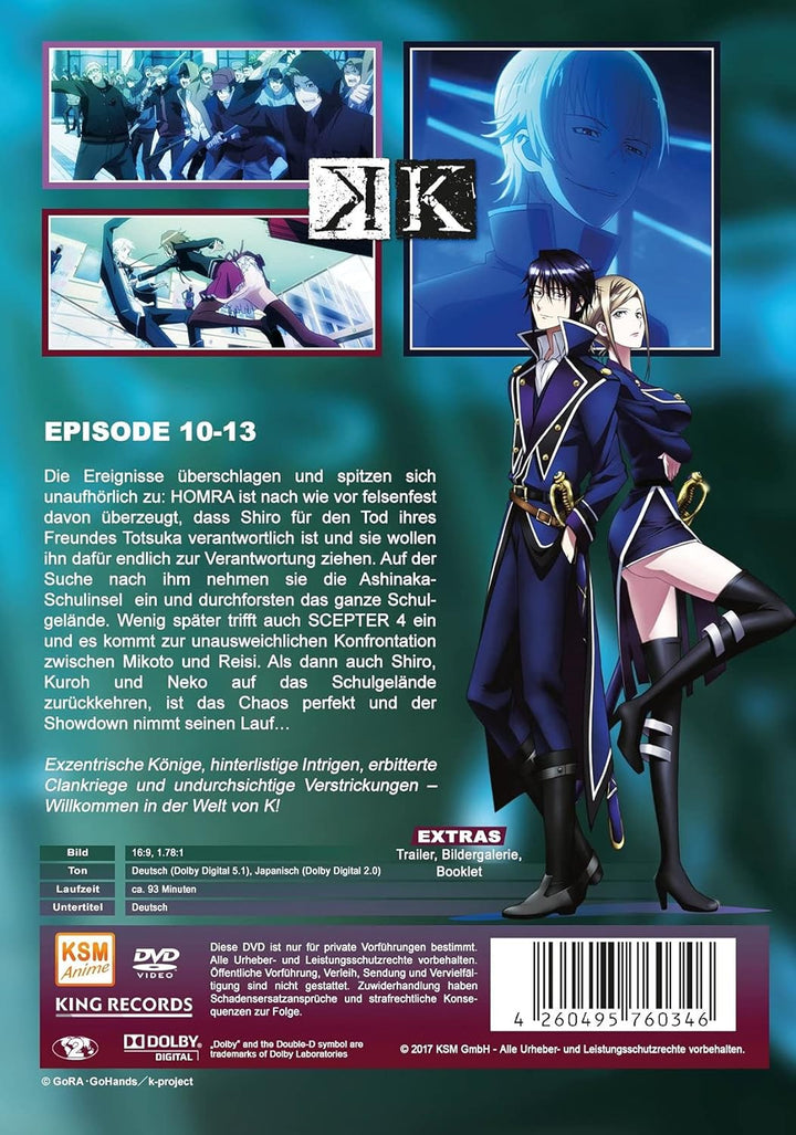 K - Episode 10-13, DVD