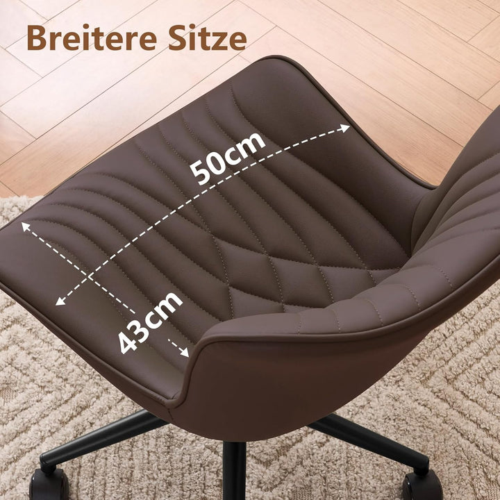 YOUTASTE Bürostuhl Ergonomischer im Fischschwanz-Design, Schreibtischstuhl Drehstuhl mit Rollen, Höh