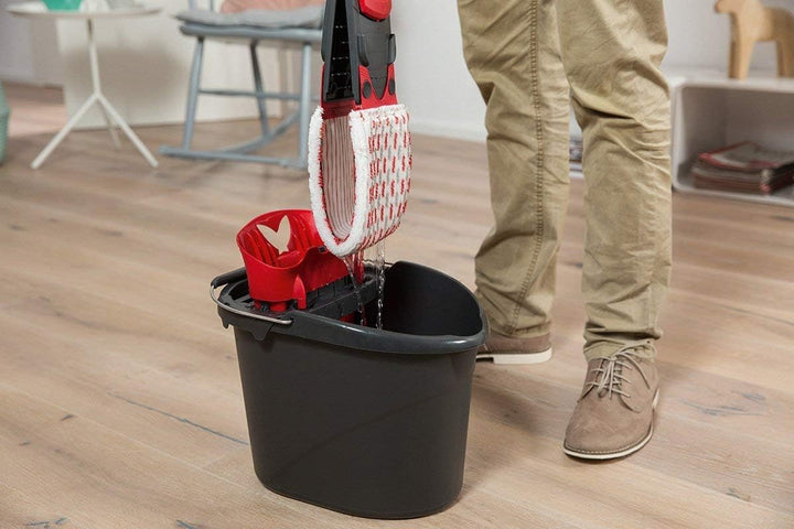 Vileda ULTRAMAX 2in1 Komplett-Set, Bodenwischer-Set mit Eimer, Flachwischer und Microfaser- Wischbez