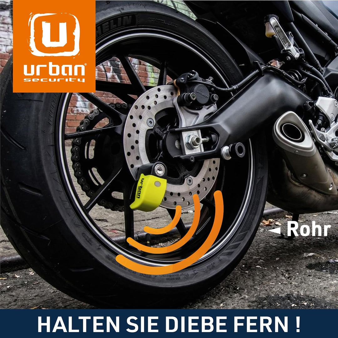 URBAN UR6 Bremsscheibenschloss mit Alarm 120dB Warnfunktion, Bremsscheibenschloss Motorrad E Roller