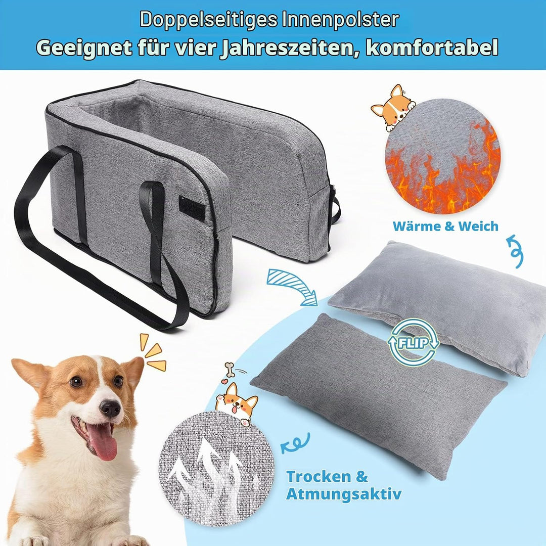 HundeAutositz für Kleine Hunde Katzen Abnehmbarer und Waschbarer Hundesitz für Kleine Haustiere Bis