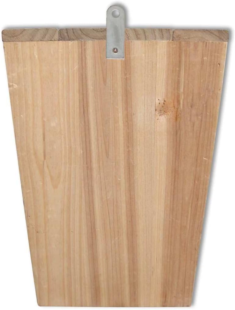 Fledermaushäuser Set aus massivem Holz 4 Nistkästen 22 x 12 x 34 cm mit Landerampe Metallhaken für G
