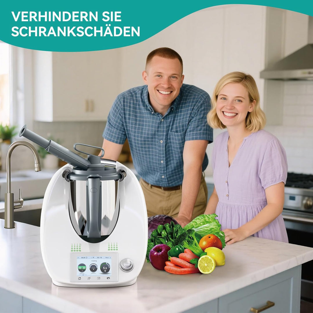 Dampfumleiter für Thermomix Zubehör TM5 TM6 TM31, Dampfumleitung für Schutz Küchen Hängeschränke, Ex