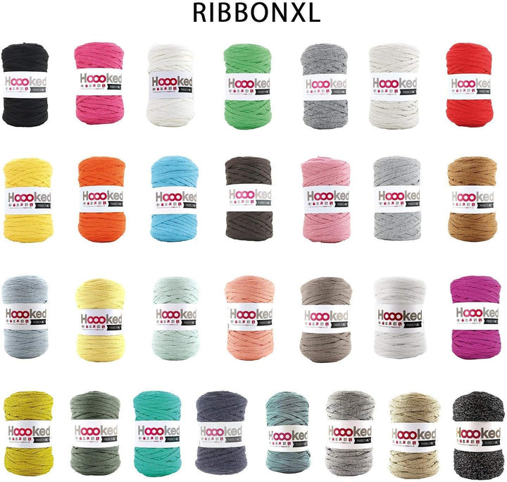 Hoooked Ribbon XL 2 Knäuel Wolle Silbergrau (RXL 41), Silbergrau