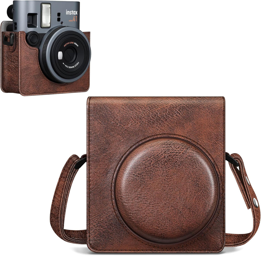 FINTIE Schutzhülle für Fujifilm Instax Mini 41 Sofortbildkamera – Premium veganes Leder Tasche Cover
