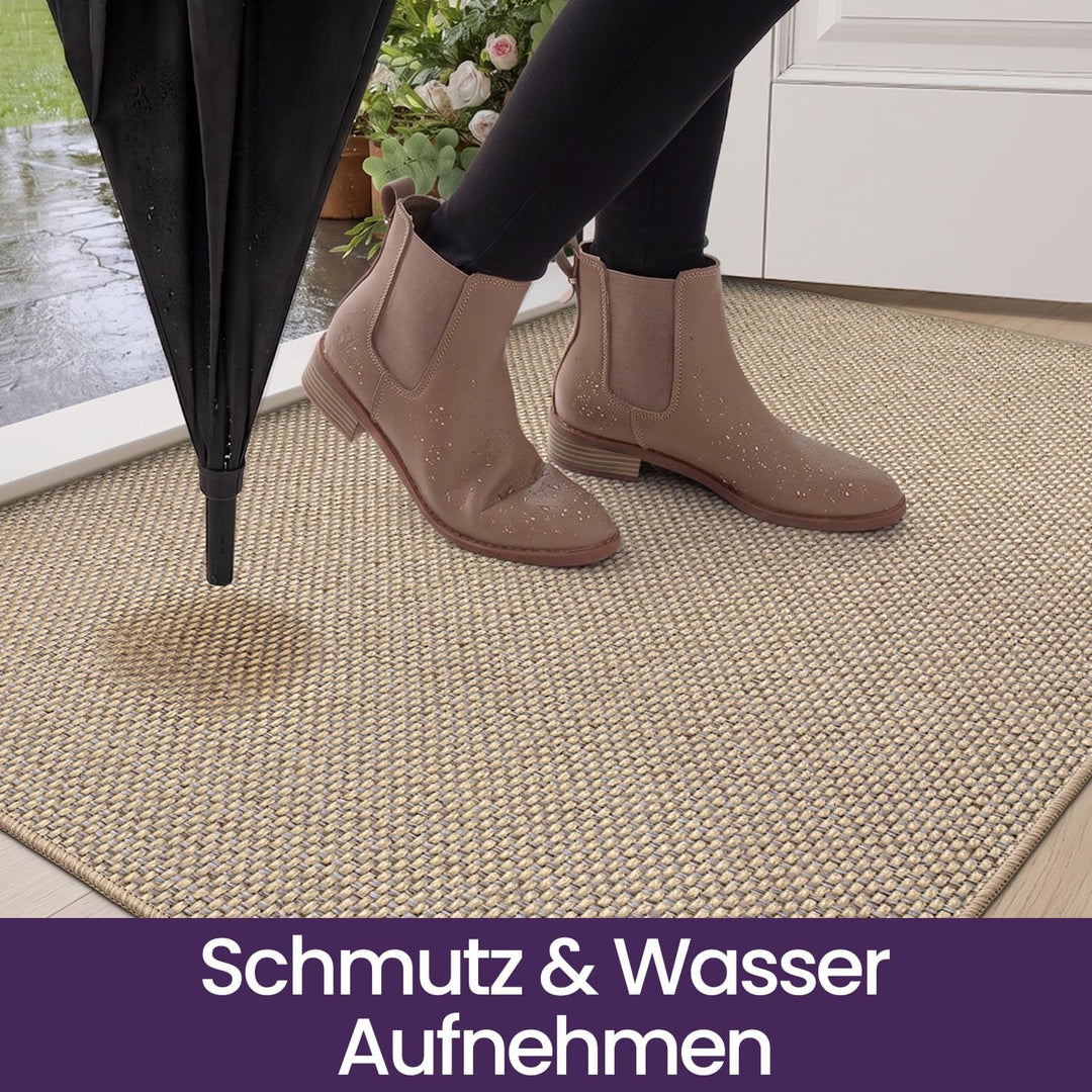 DEXI Schmutzfangmatte Innen 80 x 120 cm, rutschfest Fussmatte waschbar, absorbierend Fussmatte, Dünn