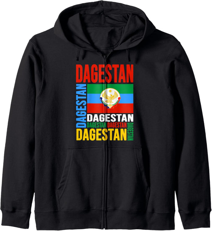 Dagestan Flag, Dagestan Is My Home, Dagestan Love, Dagestan Kapuzenjacke