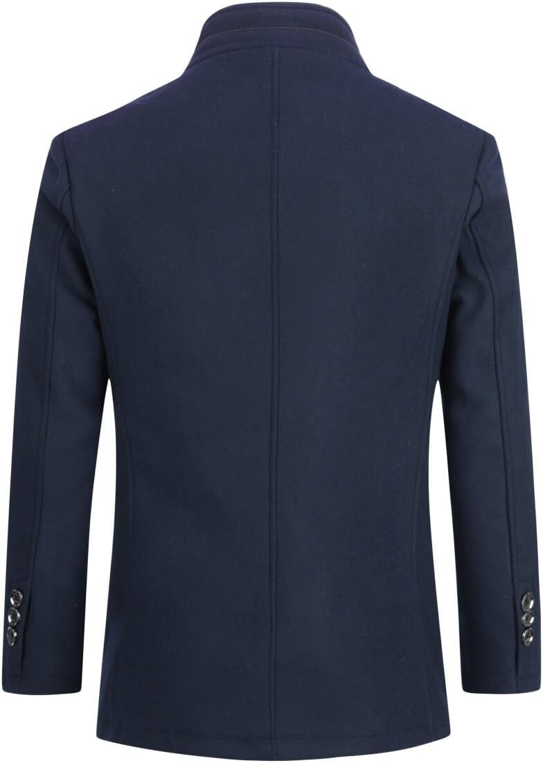 YOUTHUP Herren Wolle Mantel mit Steppweste Regular Fit Winter Wollmantel Outdoor Business Übergangsm