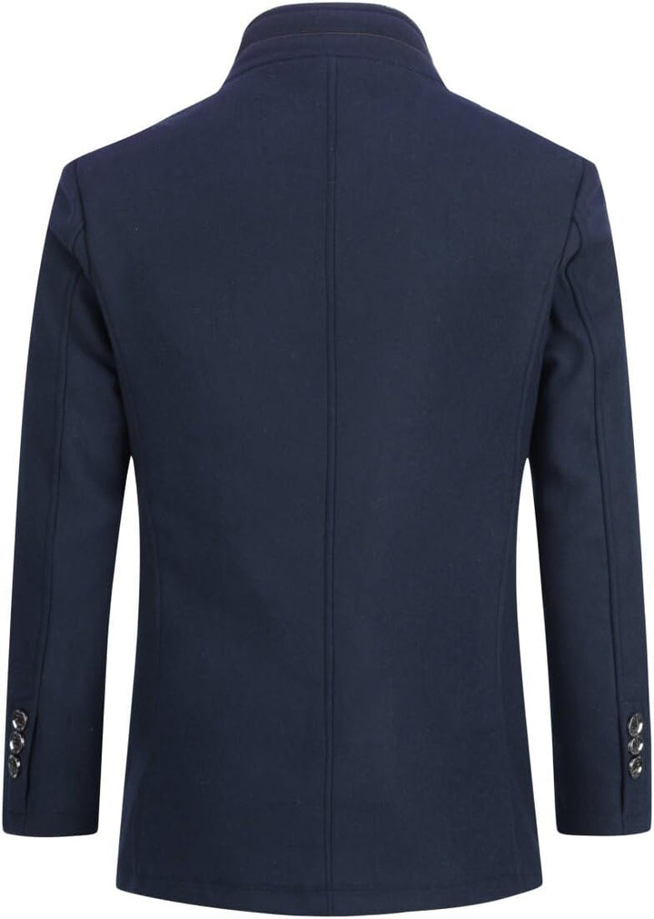 YOUTHUP Herren Wolle Mantel mit Steppweste Regular Fit Winter Wollmantel Outdoor Business Übergangsm