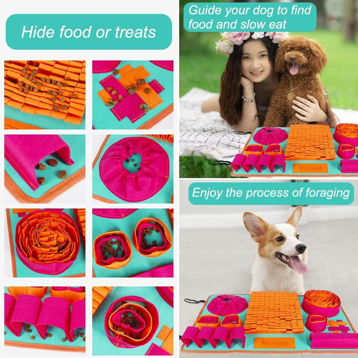 Vivifying Schnüffelmatte für Hunde, Interaktive Hundespielzeug für Langeweile und geistige Stimulati