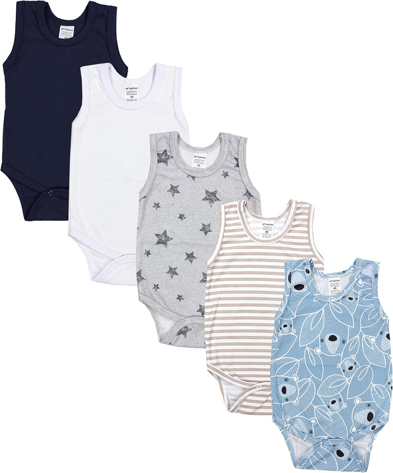 TupTam Baby Jungen Achselbody in Unifarben 5er Pack 98 Farbenmix 5, 98 Farbenmix 5