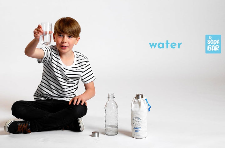 SodaBär® | Glasflasche für Wassersprudler (SodaStream*, Aarke*, uvm.) | 0,75l im Retro Look | Die ök