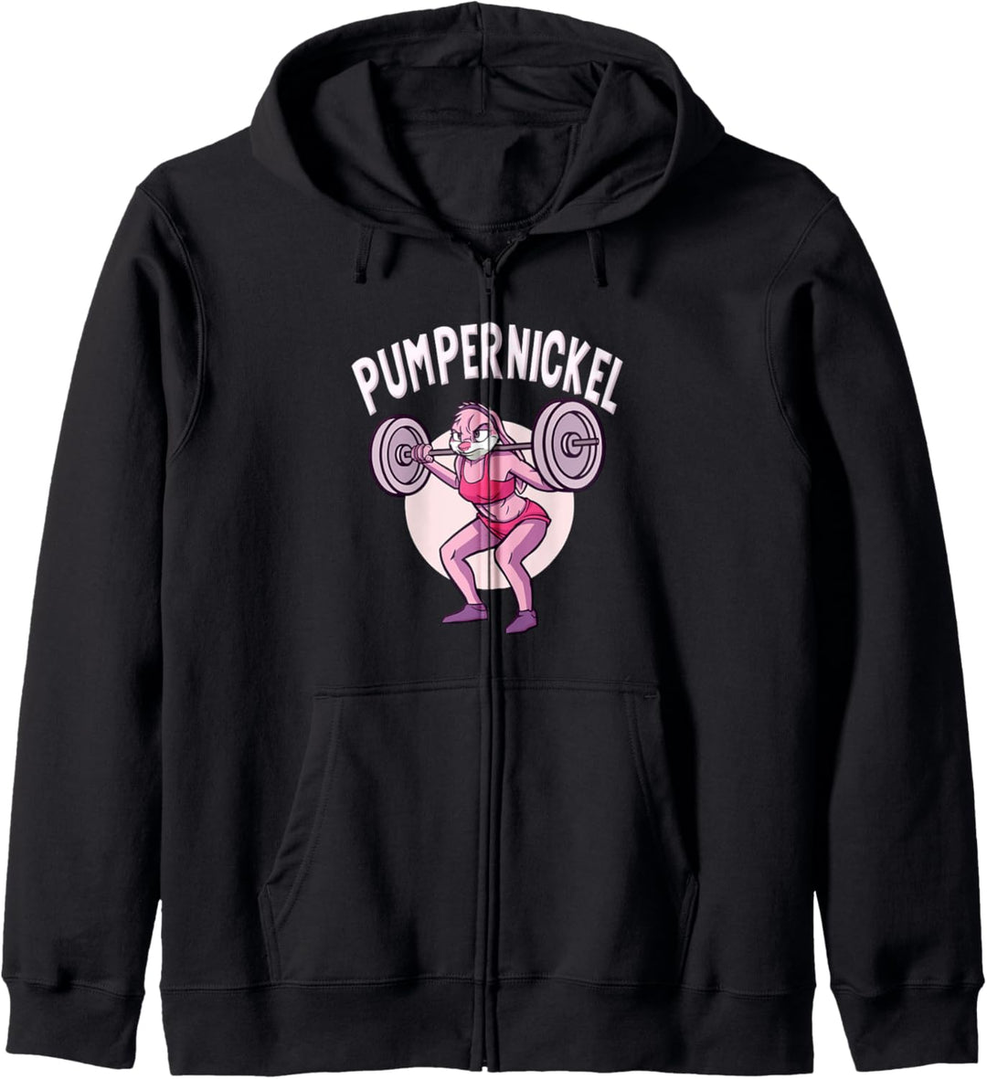 Lustig Fitness Coach Pumpernickel Hase Workout Bodybuilding Kapuzenjacke
