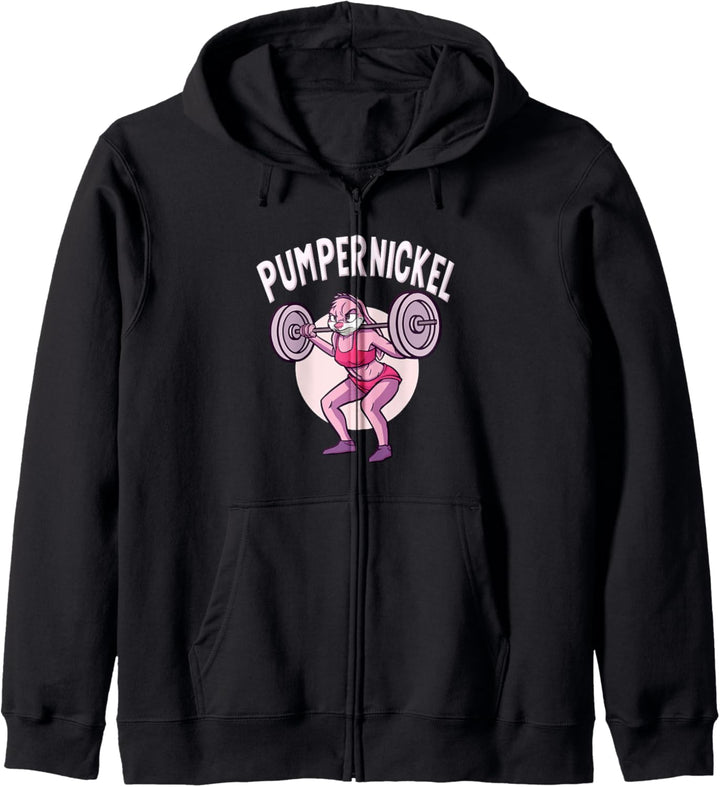 Lustig Fitness Coach Pumpernickel Hase Workout Bodybuilding Kapuzenjacke
