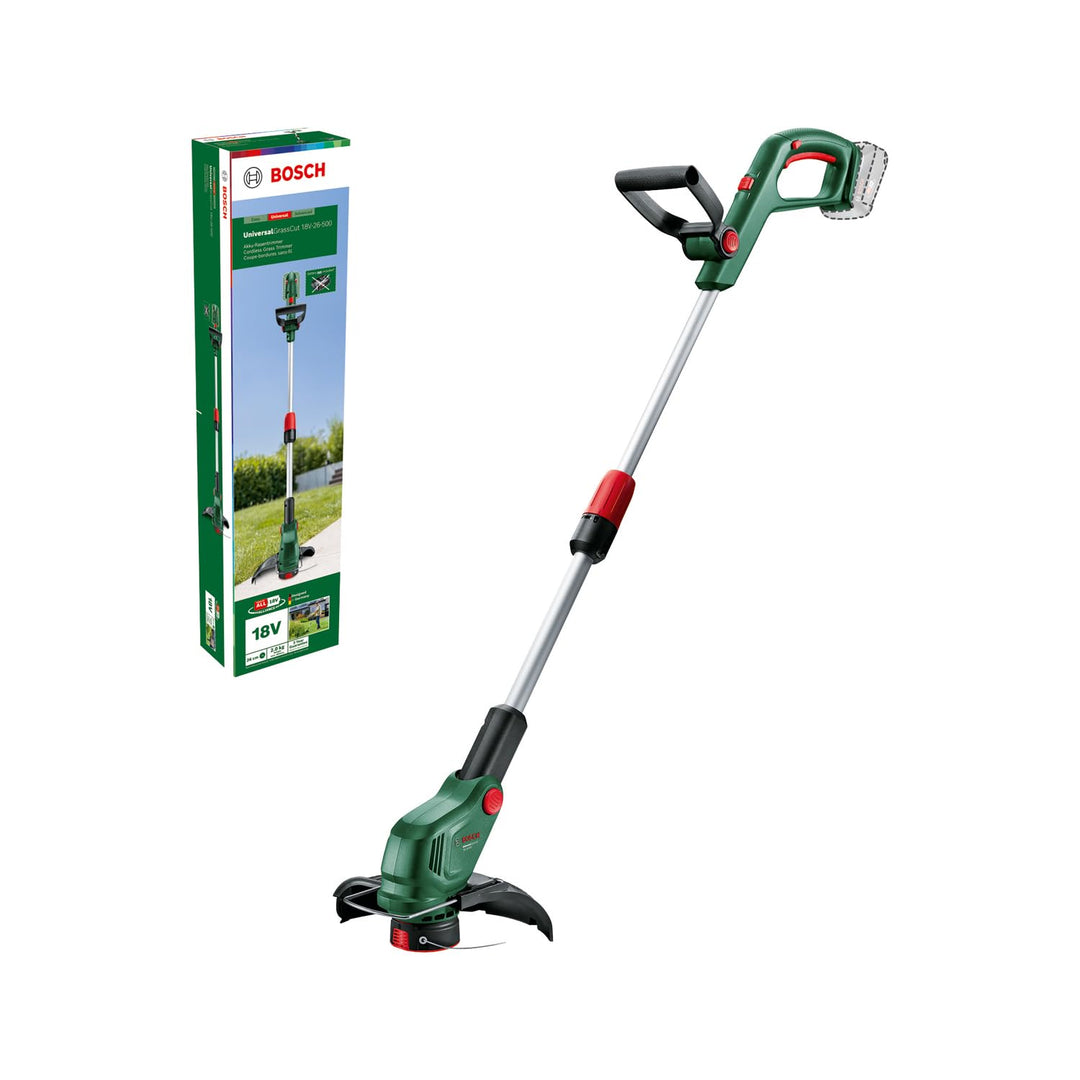 Bosch Akku-Rasentrimmer UniversalGrassCut 18V-26-500 (zum Rasentrimmen und Kantenschneiden; Ladezeit