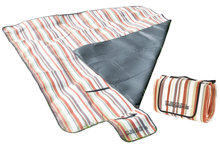 PEARL Thermo Picknickdecke: Fleece-Picknick-Decke 200 x 175 cm, Wasserabweisende Unterseite (Picknic