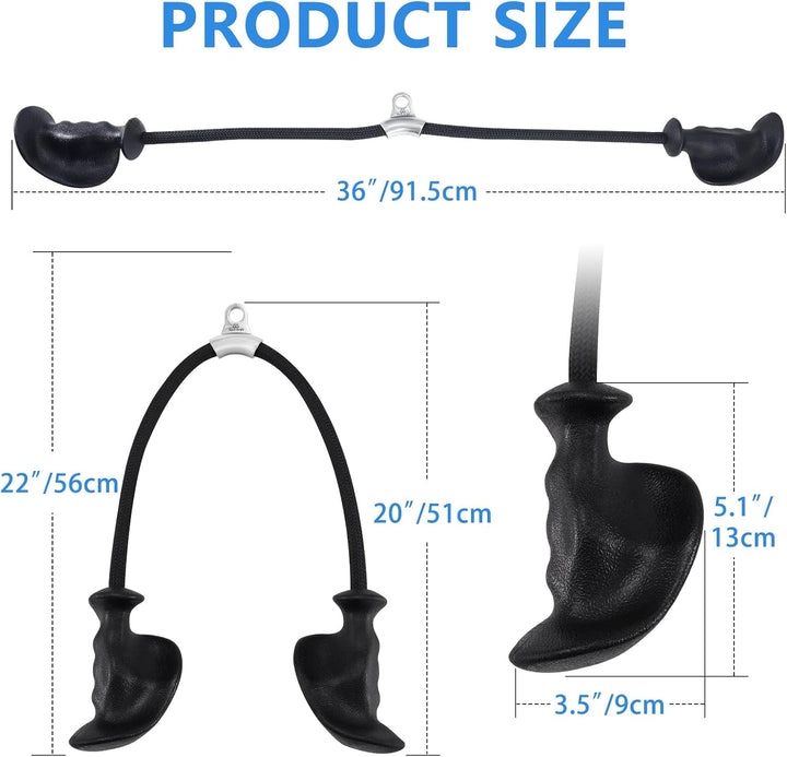 HXD-ERGO Trizeps Seil Ergonomisches Griffe, Trizepsseil Gedrehtes Seil Trizepstau zum Herunterziehen