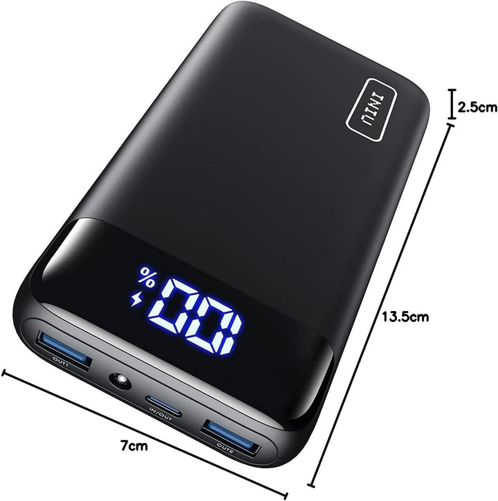 INIU Power Bank, 22,5W Powerbank klein Aber stark 20000mAh (USB C Input&Output), 3A USB C PD3.0 QC4.