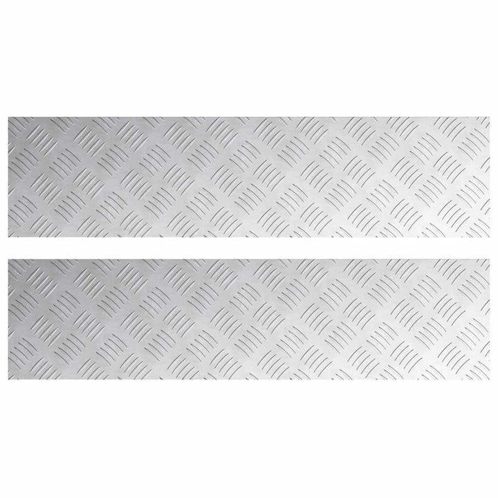 vidaXL Treppe Tritt Rechtwinklig 2 pcs Silber 80 x 20 cm Aluminium, Wohnzimmer, Moderne Treppenstufe