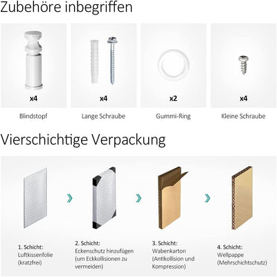 EMKE Badheizkörper Handtuchtrockner, Handtuchwärmer 500x1200mm 513 Watt Weiss Handtuchheizkörper für