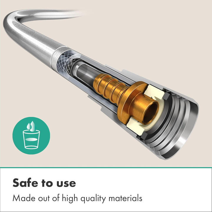 hansgrohe Isiflex - universal Duschschlauch 1,25m, mit Verdrehschutz, flexibler Brauseschlauch mit K