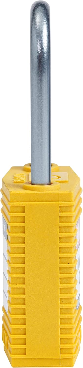 Brady (CPT-YLW-38AL-KD) SafeKey Nylon Lockout-Vorhängeschloss - kompakt Mit Aluminium Bügel 38.00 mm