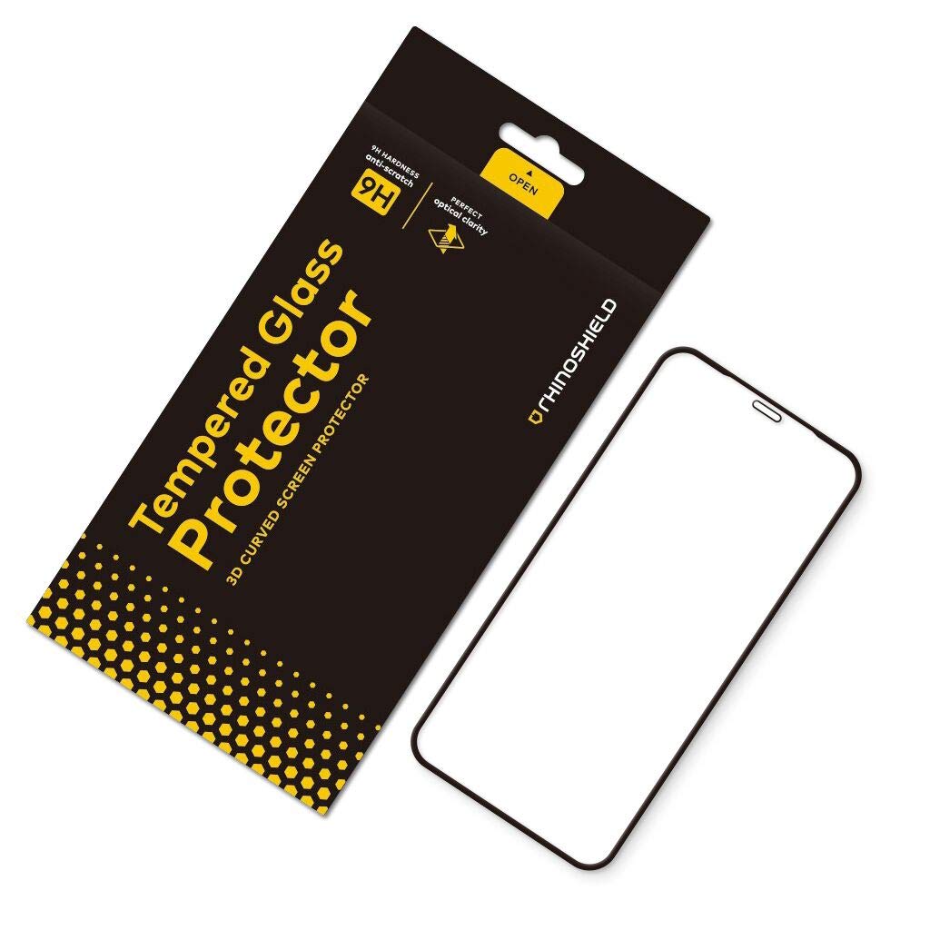 RhinoShield Displayschutz kompatibel mit [iPhone 11 Pro/Xs/X] | 9H 3D Gebogenes Edge to Edge Glas -